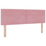 Lit à ressort vidaXL avec matelas et LED rose 140x190 cm velours