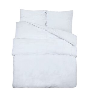 vidaXL Ensemble de housse de couette Blanc 260x240 cm Coton