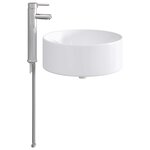 vidaXL Lavabo de salle de bains Chrome 40 5 x 40 5 x 15 5 cm métal