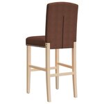 vidaXL Chaises de bar lot de 2 bois massif d'hévéa et tissu