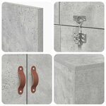 vidaXL Cadre de lit Gris béton 200 x 80 x 31 5 cm Bois d'ingénierie