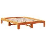 vidaXL Cadre de lit sans matelas cire marron 140x200cm bois pin massif