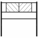 vidaXL Tête de lit de remplacement métal noir 75 cm