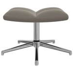 vidaXL Chaise de relaxation avec tabouret Gris clair Velours
