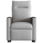 vidaXL Fauteuil de massage inclinable gris nuage tissu