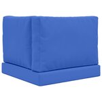 vidaXL Coussin de canapé d'extérieur 3 Pièces Bleu royal Polyester