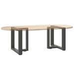 vidaXL Pieds de table basse en T  2 pièces  anthracite  50 x 25 x (42-43) cm  acier