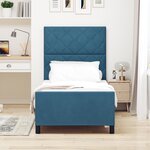 Cadre de Lit vidaXL Bleu Foncé 90x200 cm Velours