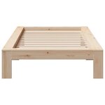 vidaXL Cadre de lit sans matelas 75x190 cm bois de pin massif