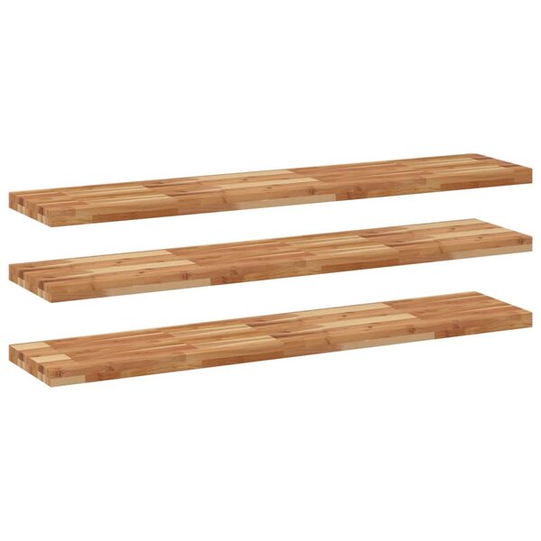 vidaXL Étagères flottantes 3 Pièces 120x30x4 cm acacia massif à l'huile