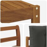 vidaXL Ensemble de canapés d'extérieur 5 Pièces Naturel et Anthracite