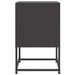 vidaXL Table de chevet noir 36x39x60 5 cm acier