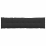 vidaXL Coussin de Dos Noir 200 x 50 cm Tissu en microfibre