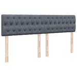VidaXL Cadre de lit ottoman avec matelas gris foncé 180x200 cm velours