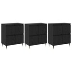 vidaXL Armoire de rangement 3 Pièces Chêne noir 60 x 35 x 70 cm