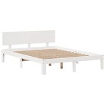 vidaXL Lit bibliothèque sans matelas blanc 120x200 cm bois pin massif