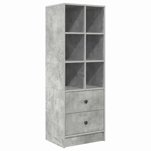 vidaXL Haut Armoire Gris béton 45 5 x 34 x 127 cm Bois d'ingénierie