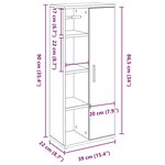 vidaXL Meuble de salle de bain avec porte-rouleau chêne artisanal