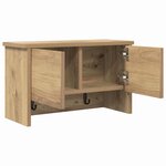 vidaXL Porte-manteau mural avec porte chêne artisanal 50 x 20 x 30 cm