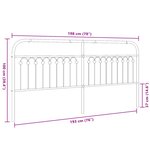 vidaXL Tête de lit métal blanc 193 cm