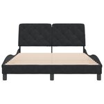 vidaXL Cadre de lit sans matelas noir 140x190 cm velours