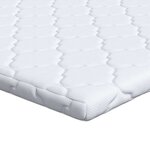 vidaXL Surmatelas en Coco Blanc 90 x 190 cm Tissu jacquard