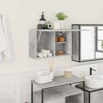 vidaXL Armoire murale de bain gris béton 60x25x40 cm bois d'ingénierie