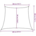 vidaXL Voile d'ombrage 160 g/m² trapèze terre cuite 3/4x3 m PEHD