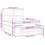 vidaXL Sommier à lattes de lit avec matelas Gris 140x200 cm Similicuir