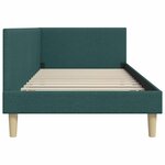 vidaXL Cadre de lit d'angle Vert foncé 100 cm x 200 cm