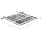 vidaXL Chaises de jardin avec coussins 2 Pièces Acacia solide et acier