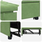 vidaXL Canapé-lit Vert clair 67 x 194 x 38 cm Velours