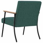 vidaXL fauteuil Vert foncé 59 x 75 x 78 cm tissu