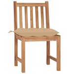 vidaXL Chaises de jardin lot de 2 avec coussins Bois de teck massif