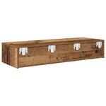 vidaXL Étagère murale avec tiroirs vieux bois bois d'ingénierie