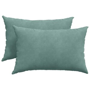 vidaXL Coussins de canapé 2 Pièces Vert Mer 60 x 40 cm