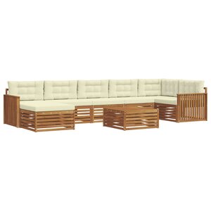 vidaXL Ensemble de canapés d'extérieur 8 pc Naturel et Crème
