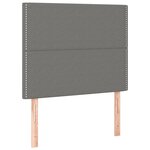 vidaXL Sommier à lattes de lit avec matelas Gris foncé 120x200cm Tissu