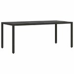 vidaXL Ensemble de salle à manger pour jardin 9 Pièces Noir Poly rotin