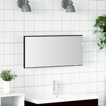 vidaXL Miroir de salle de bain avec miroir Chêne noir 80 x 8 5 x 37 cm