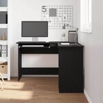 vidaXL Bureau d'angle Chêne noir 120 x 140 x 75 cm Bois d'ingénierie