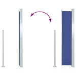 vidaXL Auvent latéral rétractable de patio 100x500 cm Bleu