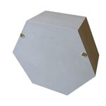 3 étagères hexagones en bois 27 x 23 5 x 10 cm