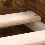 vidaXL Cadre de lit chêne fumé 120x190 cm petit double