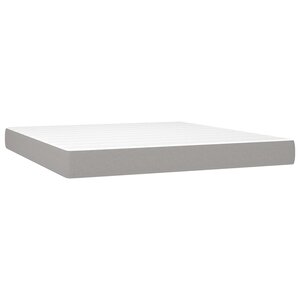vidaXL Matelas de lit à ressorts ensachés Gris clair 180x200x20 cm