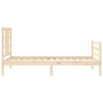 vidaXL Cadre de lit avec tête de lit 90x200 cm bois massif