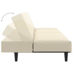 vidaXL Canapé-lit à 2 places crème velours
