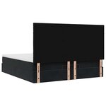 VidaXL Cadre de lit ottoman avec matelas noir 180x200cm velours