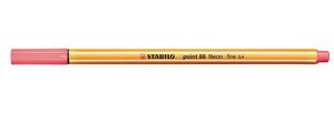 Stylo-Feutre POINT 88 Pointe Fine 0 4 mm Rouge FLUO STABILO