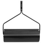 vidaXL Rouleau à gazon de jardin noir 63 L fer